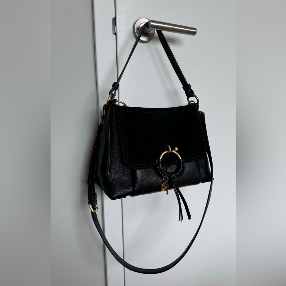 See by Chloé Joan Crossbody Bag – Black Grained Leather